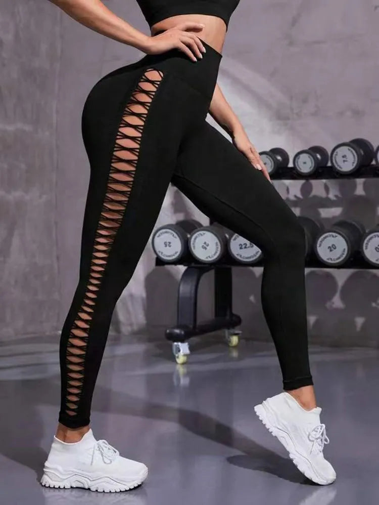 Seamless, Hollow High Waist Leggings