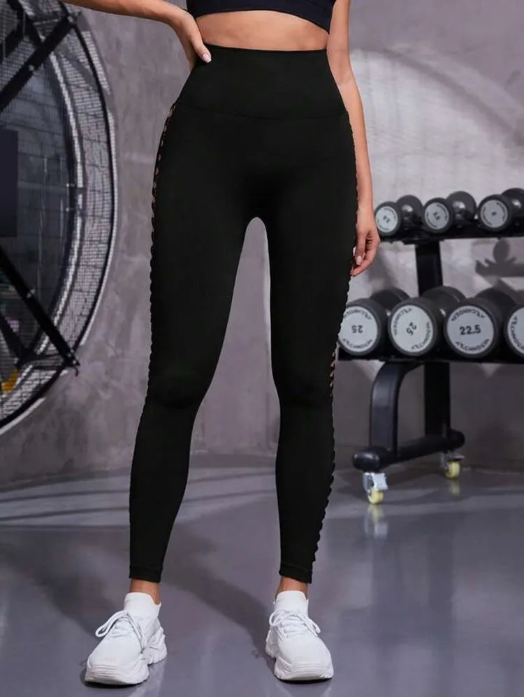 Seamless, Hollow High Waist Leggings