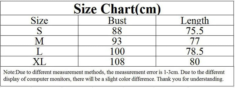 Size Chart for FridaySweets Mini Dress